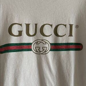 Gucci White Logo T shirt